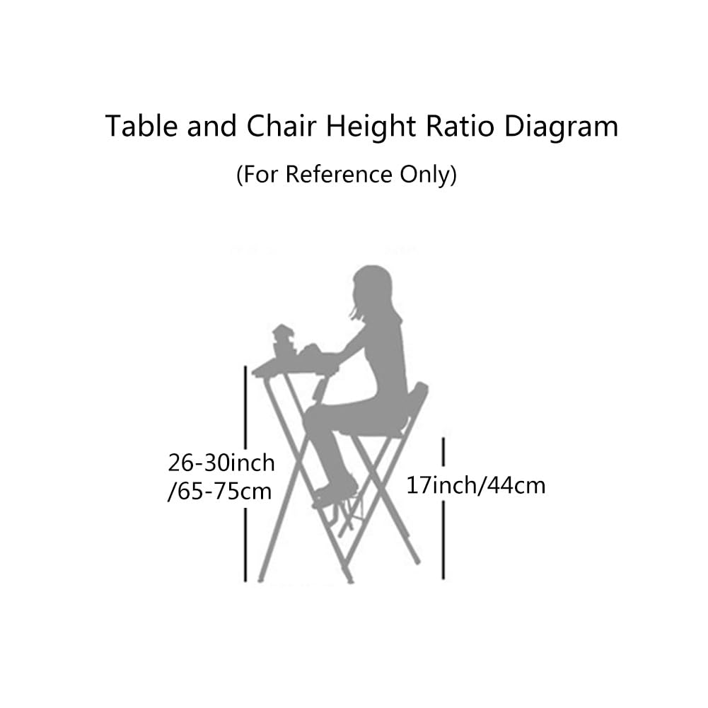 Folding Bar Stool with Backrest, 17.7inch Black W680