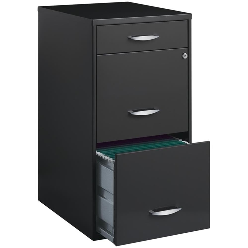 Charcoal Metal 3 Drawer Vertical Filing Cabinet G25734