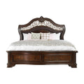 King Wood Panel Bed in Brown Cherry T723
