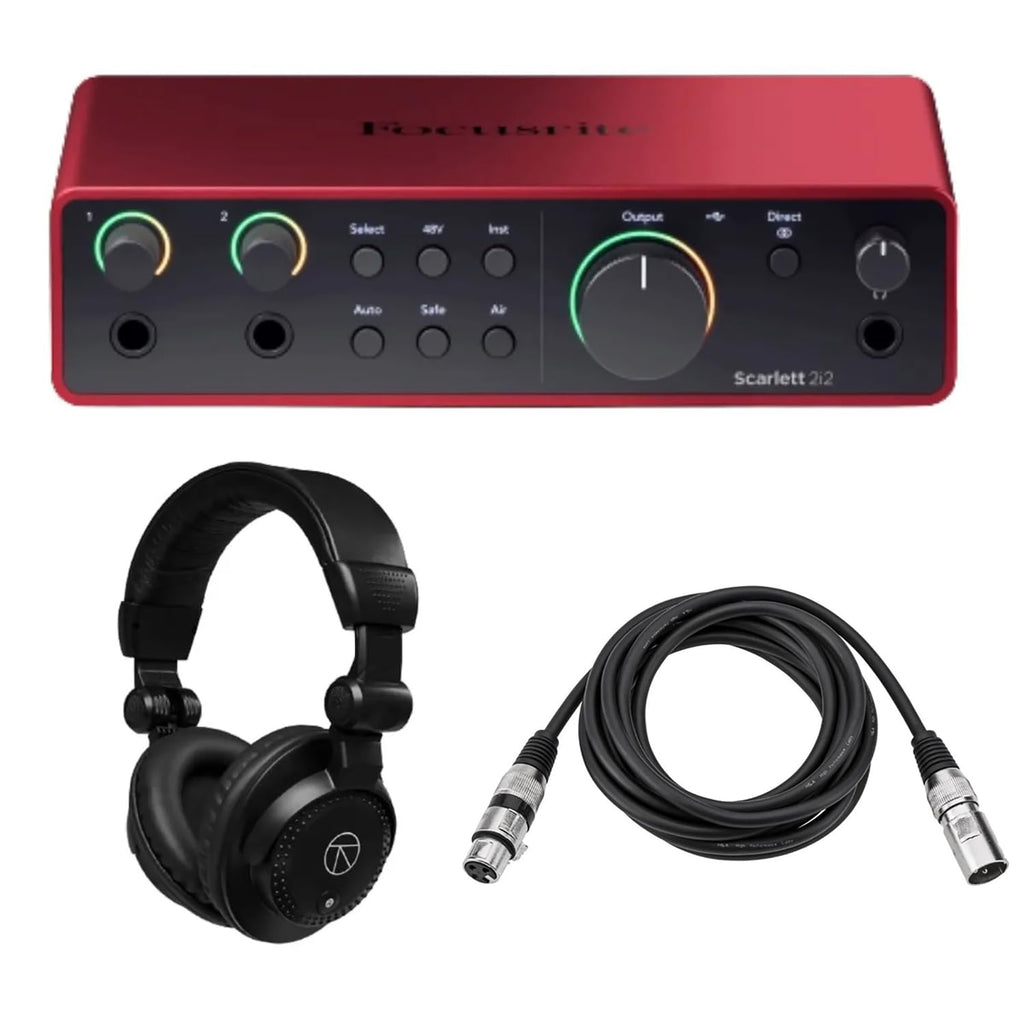 USB Audio Interface with Headphones and Microphone Cable B2979