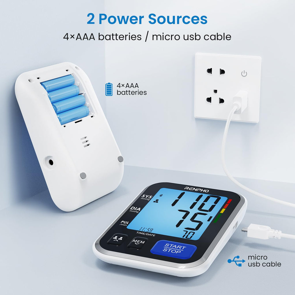 Smart Blood Pressure Monitor with Wide Cuff S137