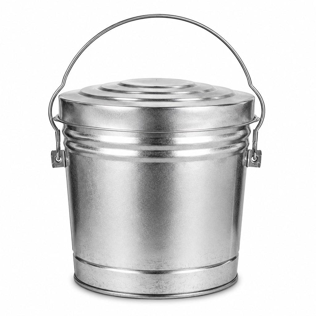 6 Gallon Metal Trash Can with Lid V264