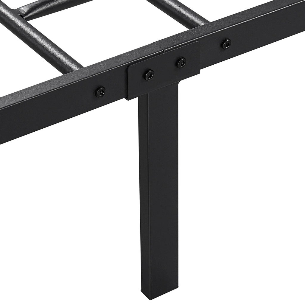 Black Metal Bed Frame with Headboard and Footboard T656070