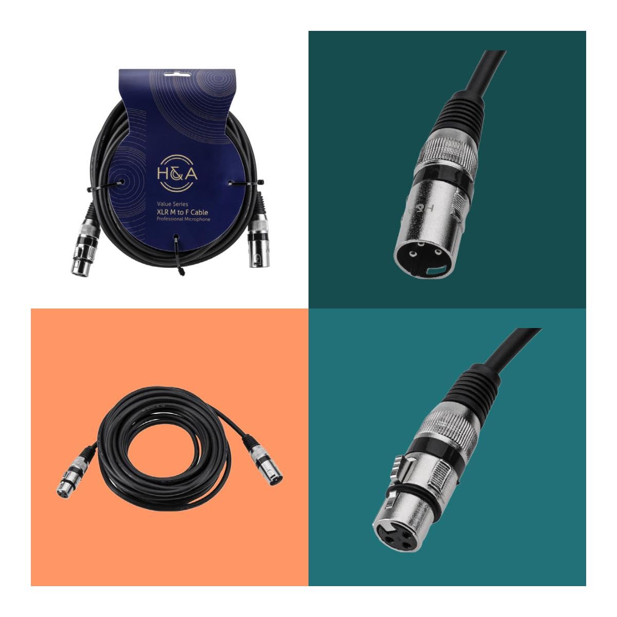USB Audio Interface with Headphones and Microphone Cable B2979