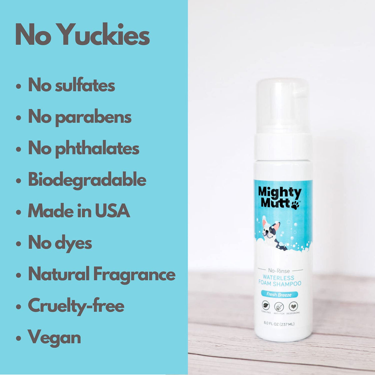 Hypoallergenic Waterless Dog Shampoo 8 fl oz Y115976