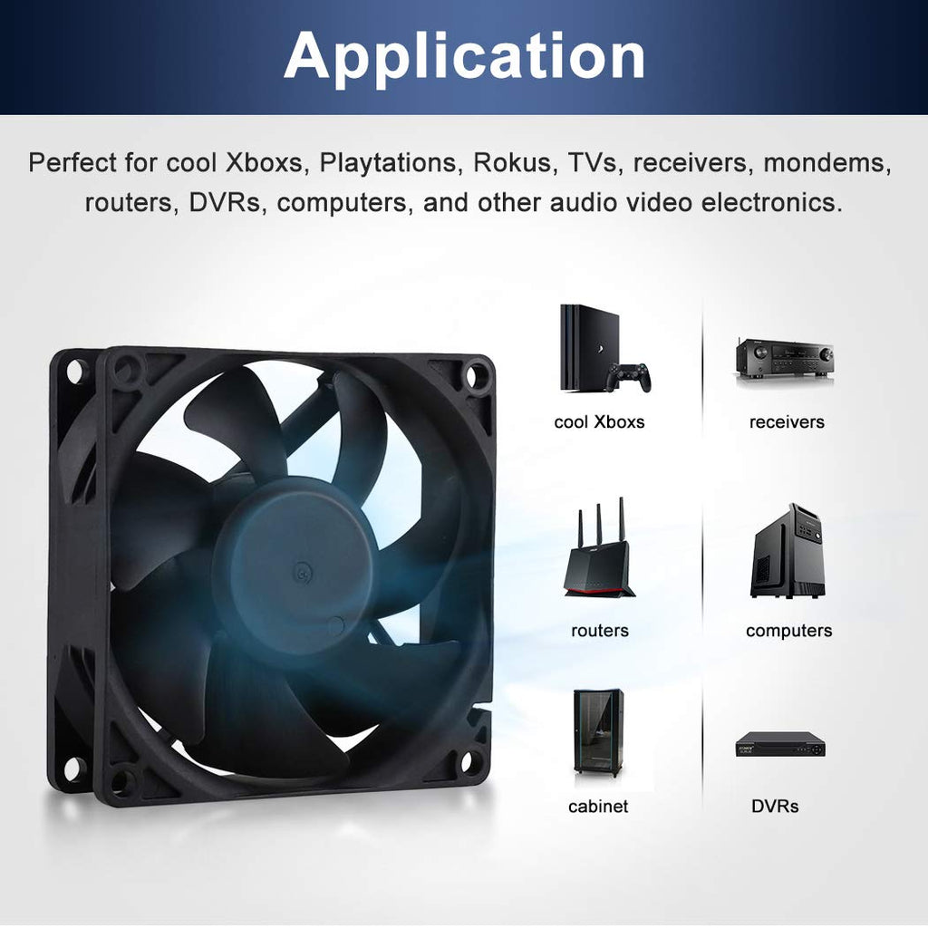 80mm 120mm AC Cooling Fan 2 Pack U598450