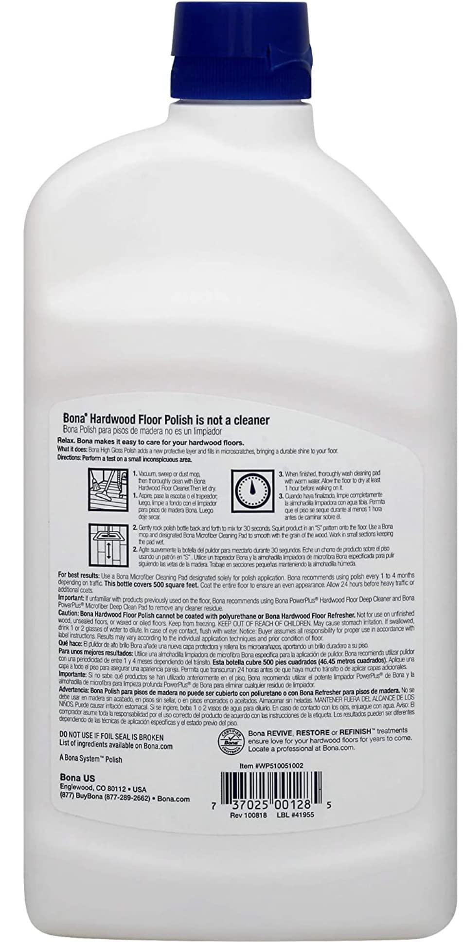 High Gloss Hardwood Floor Polish 36 oz F4221