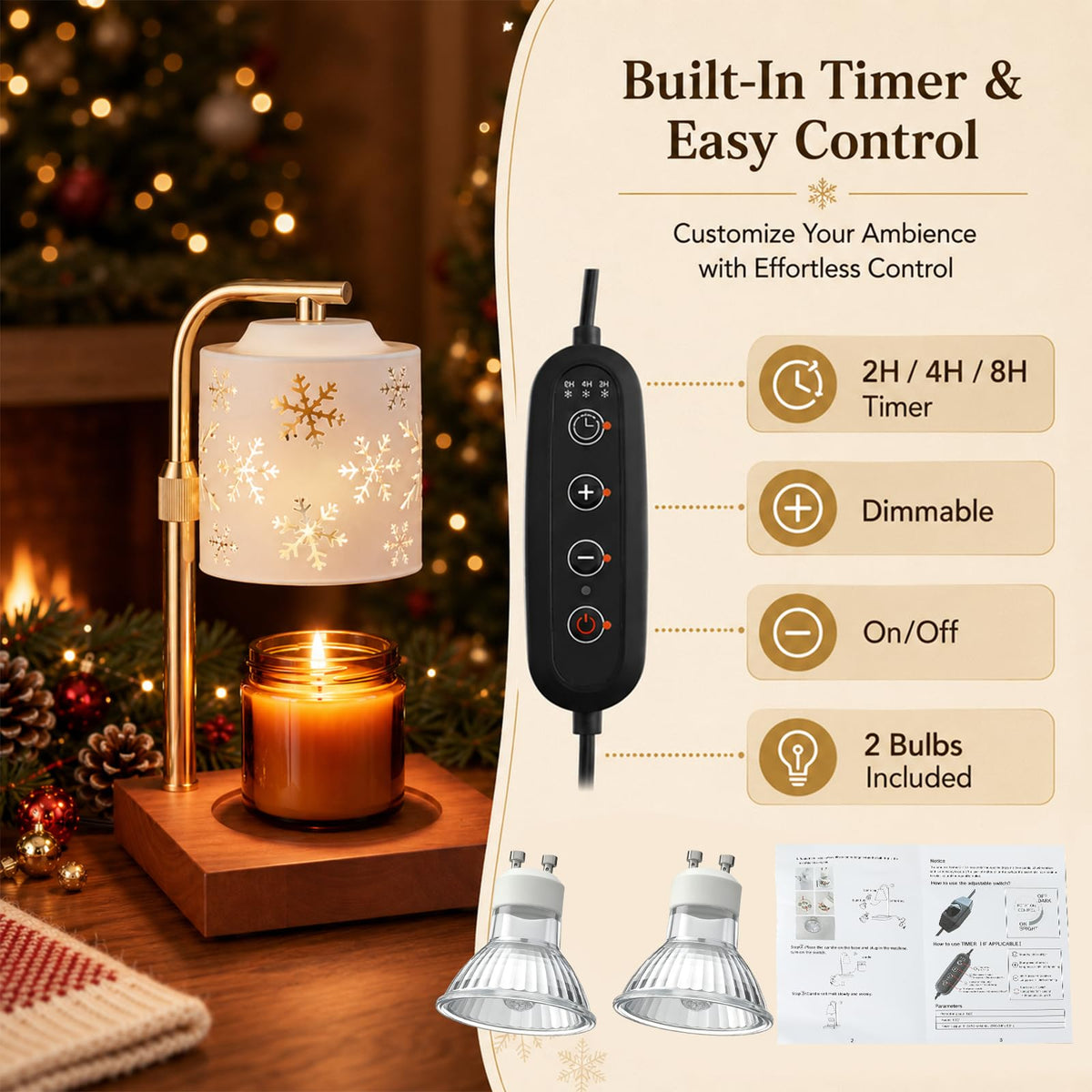 Christmas Candle Warmer Lamp with Timer B947