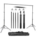 6.5x10FT Portable Backdrop Stand Kit with 4 Steel Clamps Carrying Bag O65509