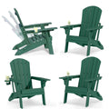 Folding Adjustable Adirondack Chair Set of 2 Green C44330