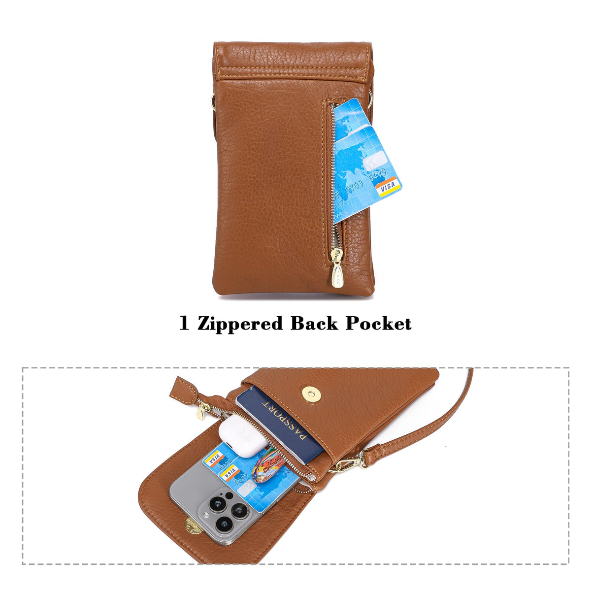 Small Vegan Leather Crossbody Bag D51059