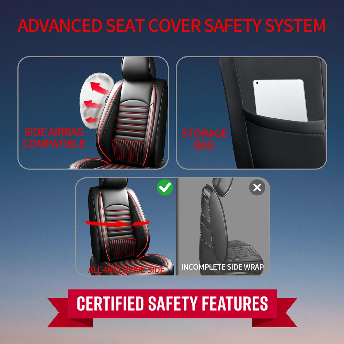 Car Seat Covers Full Set 5 Seat M443
