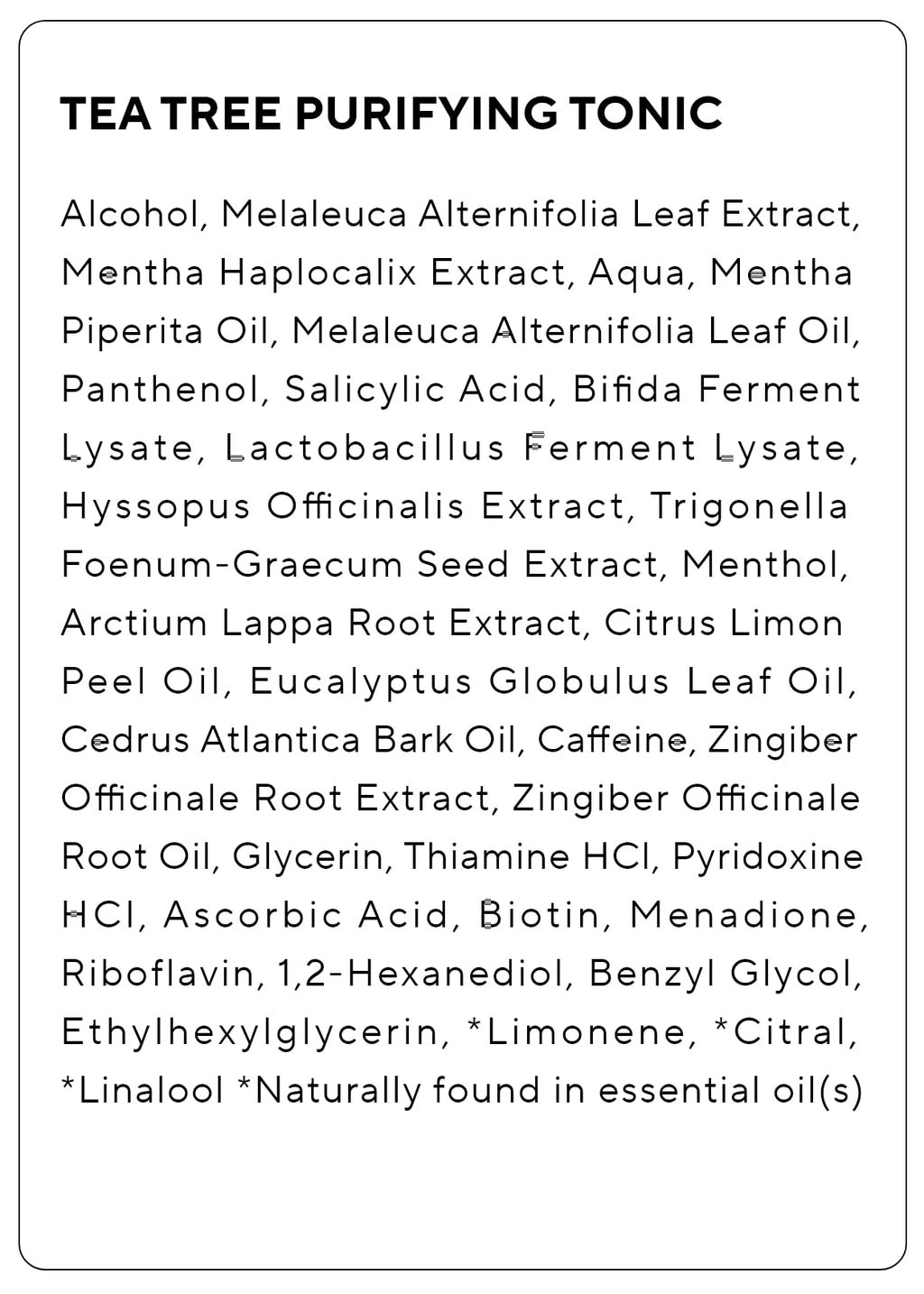 Tea Tree Purifying Tonic 3.38 oz N22587