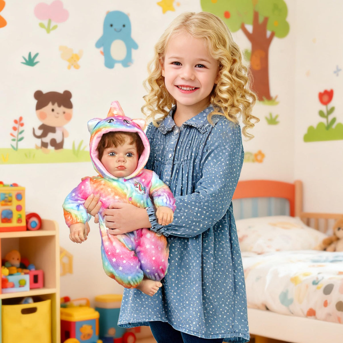 Baby Doll Clothes Outfit Set with Bassinet C50435