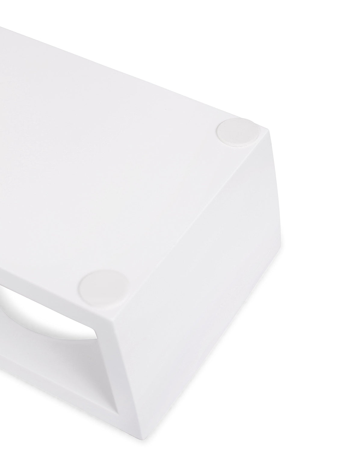 White Double Raised Pet Feeder with Stainless Steel Bowls R362