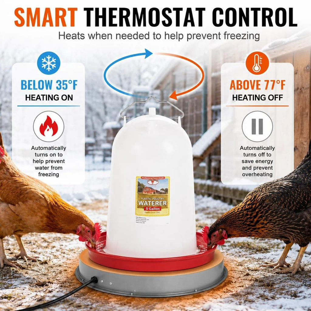 Heated Chicken Waterer 5 Gallon 125W Q8384
