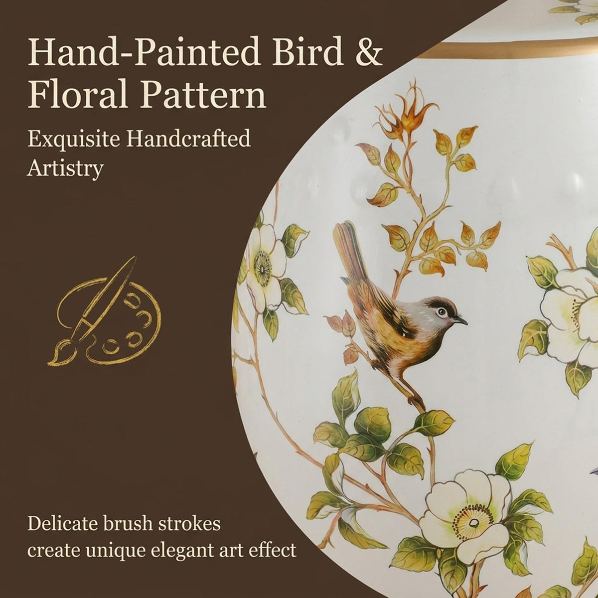 Hand-Painted Ceramic Drum Stool B9941
