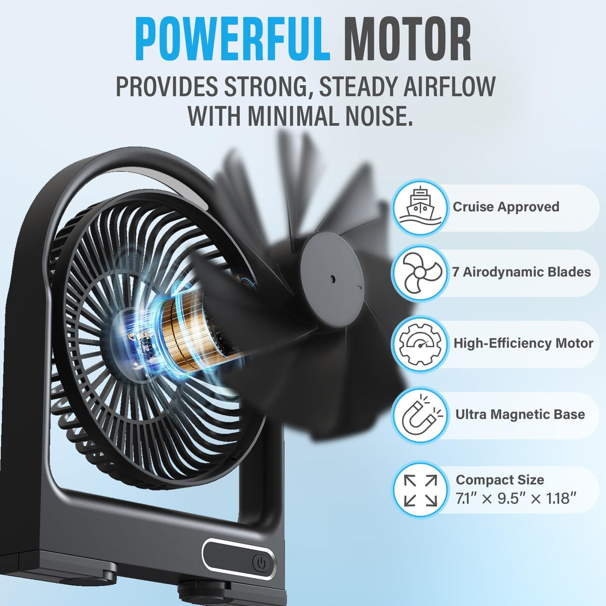 Magnetic Fan with Remote Control U75013