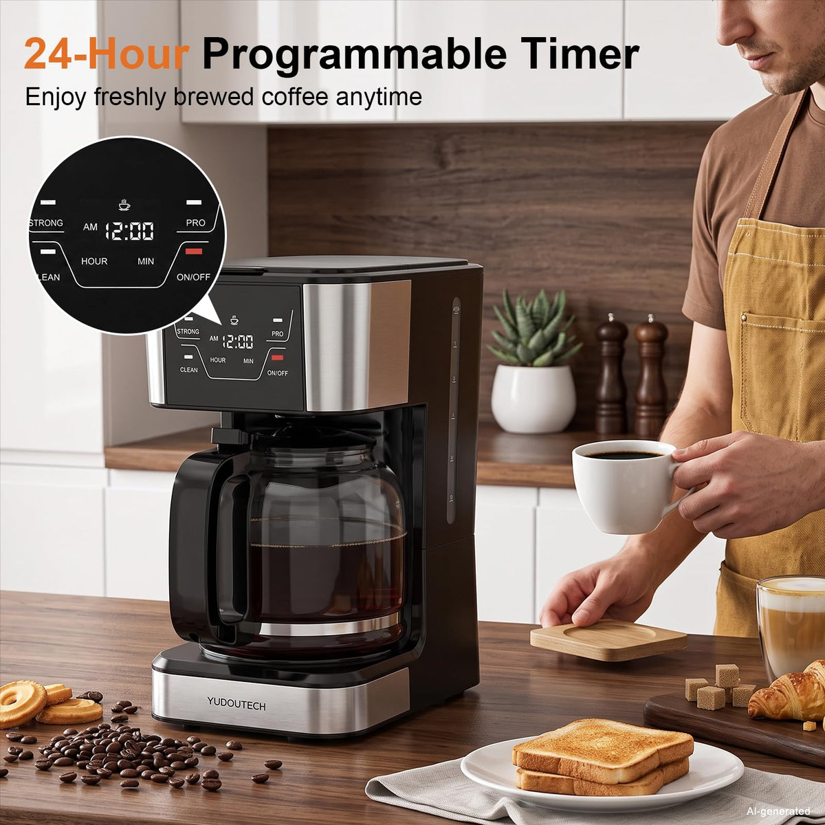 12-Cup Programmable Drip Coffee Maker G654751