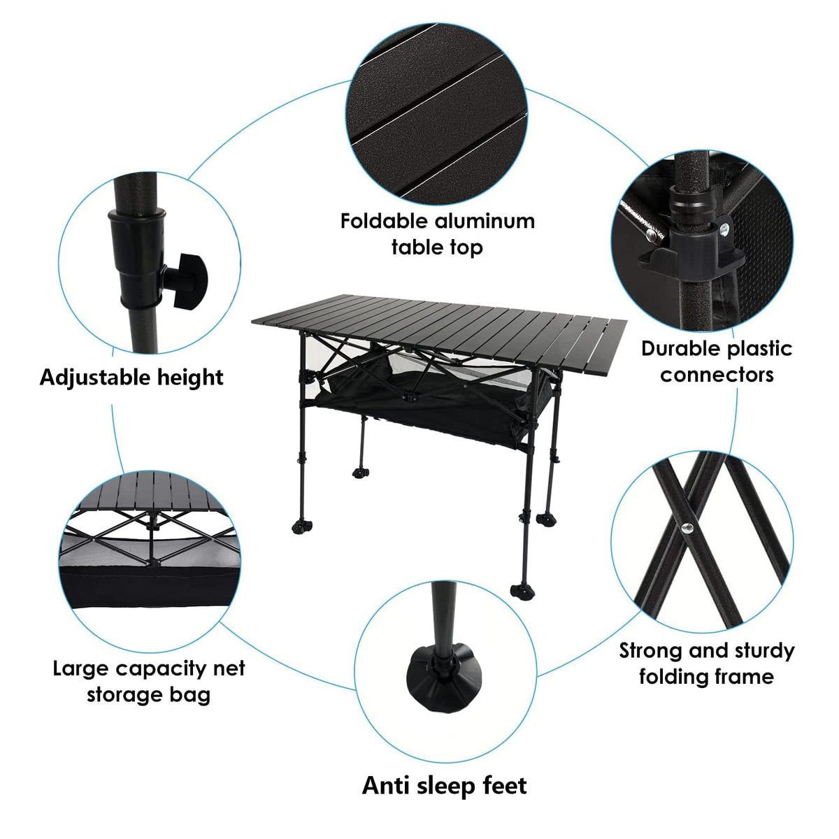 Adjustable Aluminum Camping Table V870