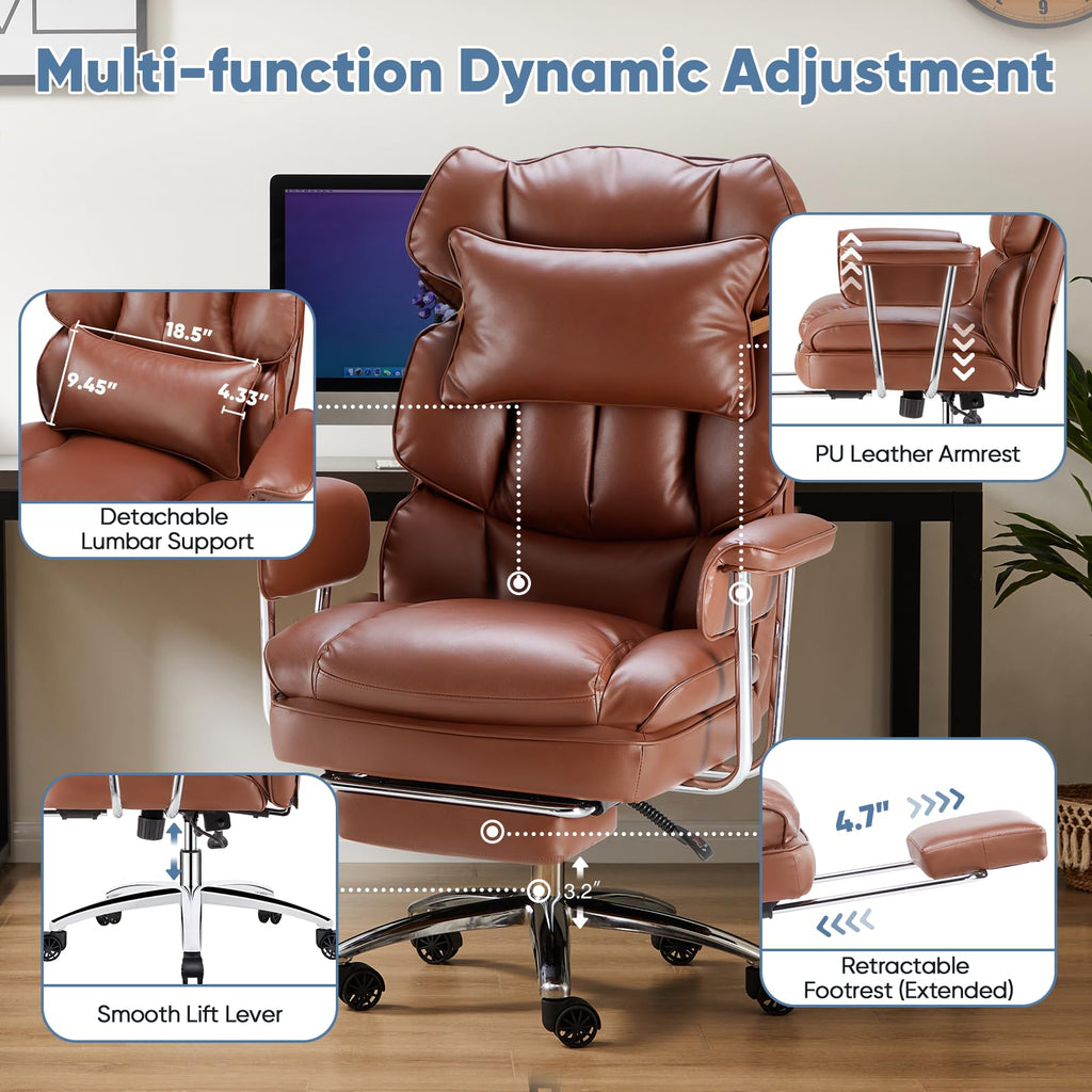 Ergonomic PU Leather Office Chair R69961