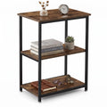 Tall End Side Table with 3-Tier Storage Shelf M8808