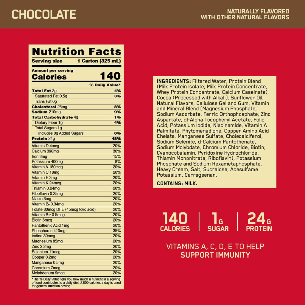 Vanilla Protein Shake, 30g Protein, Vitamins A, C, D, E, Zinc G222