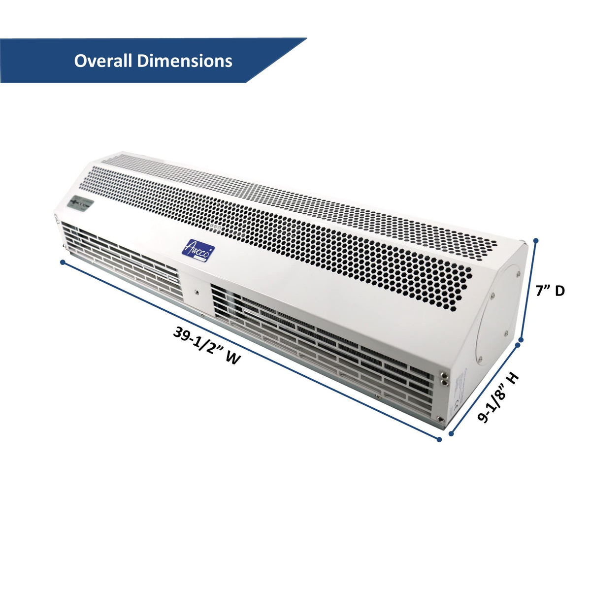 40" 230V Heated 2 Speeds 670CFM Commercial Indoor Air Curtain B145