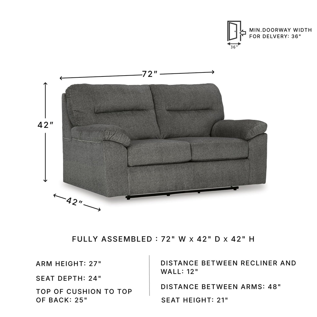 Light Gray Glider Loveseat O4419