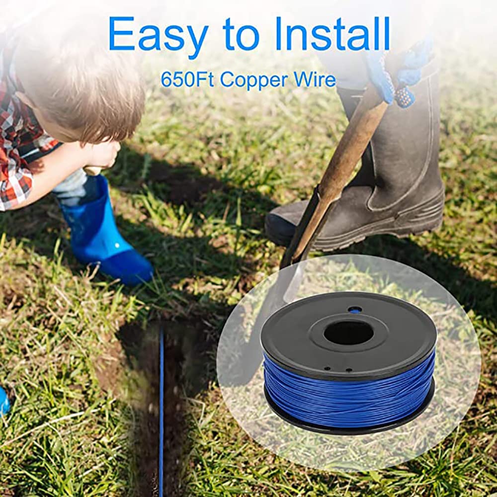 Electric Dog Fence, Aboveground Underground Pet Containment System, Covers up to 3/4 Acre, Waterproof Rechargeable Training Collar, Shock Tone Correction C558163