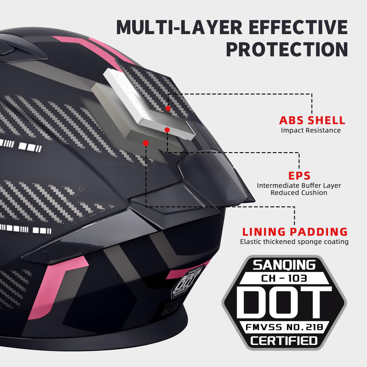 Modular Flip-Up Full Face Motorcycle Helmet S6555