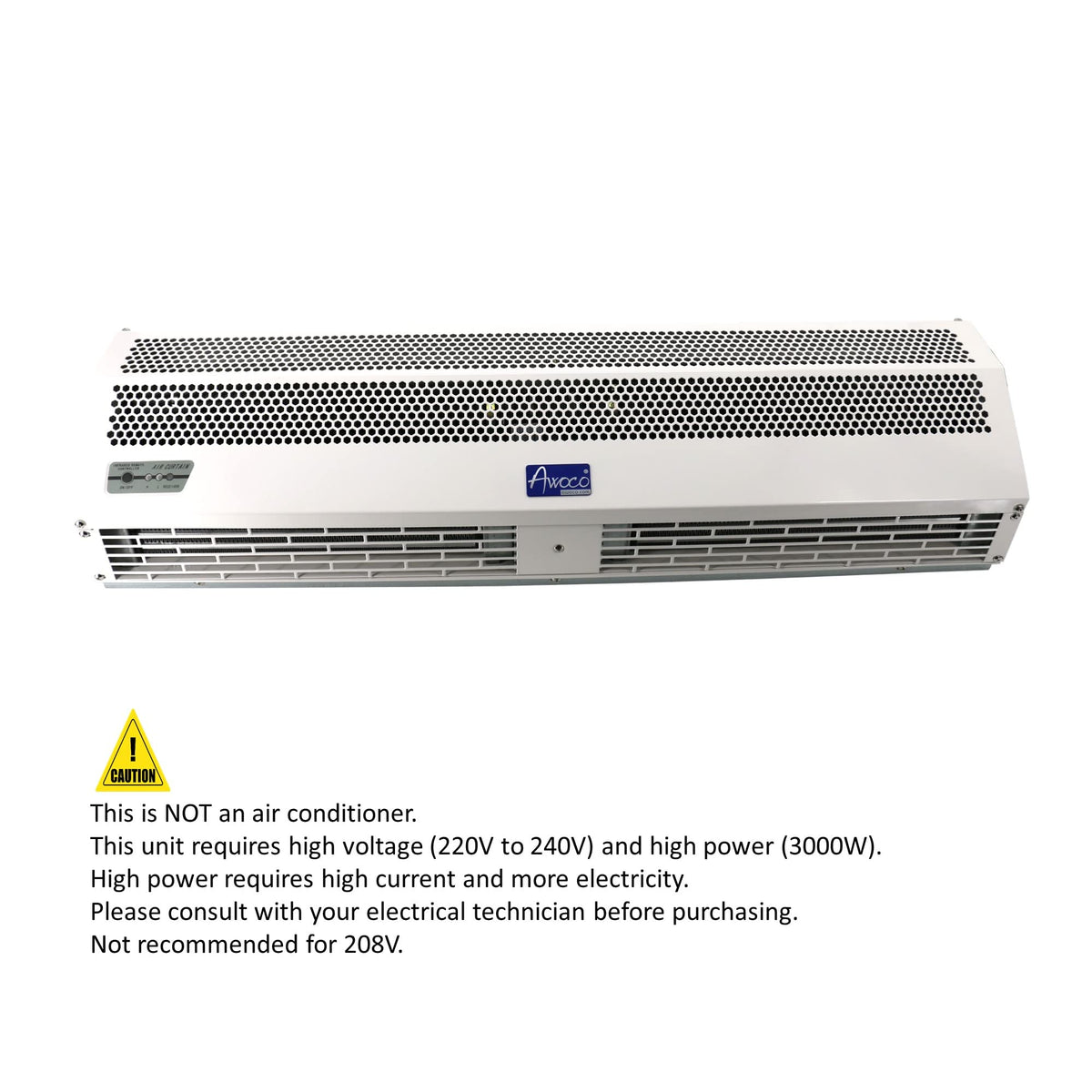 40" 230V Heated 2 Speeds 670CFM Commercial Indoor Air Curtain B145
