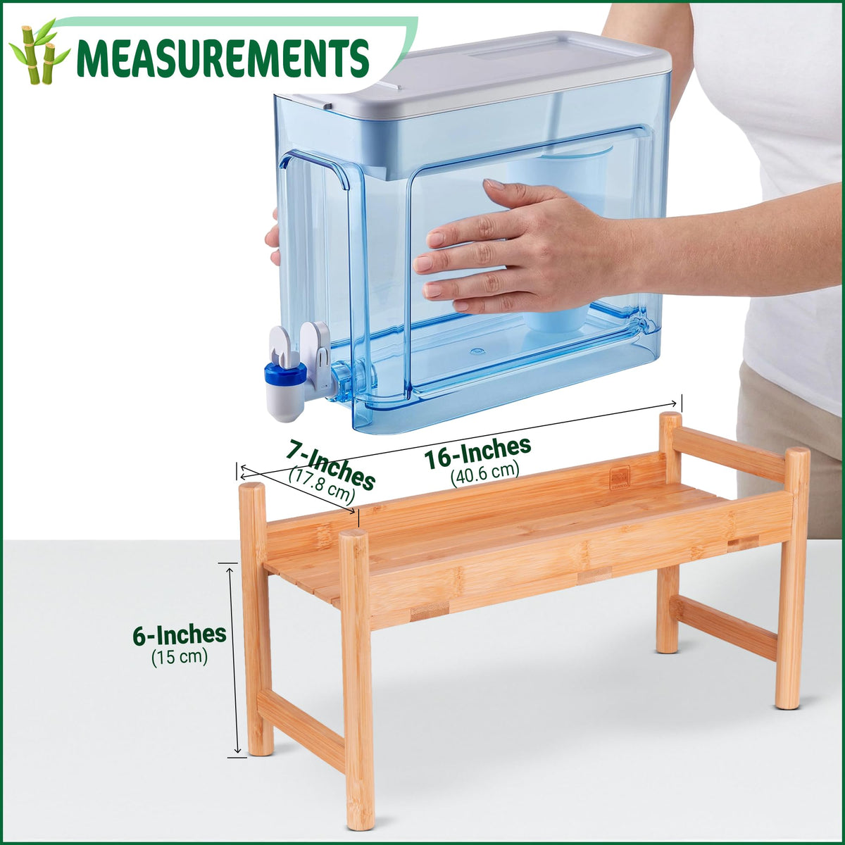 Bamboo Water Dispenser Stand H3435