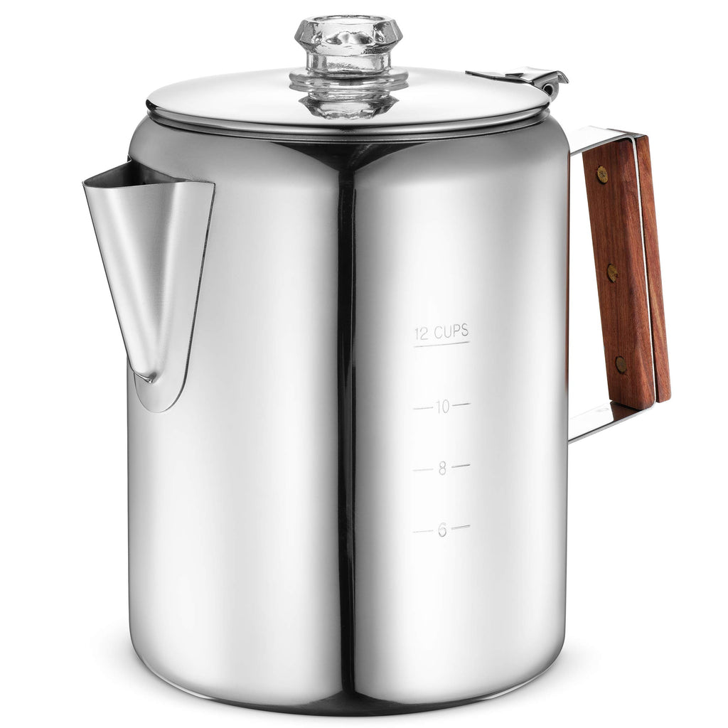 12 Cup Stainless Steel Percolator Coffee Maker Pot D548344