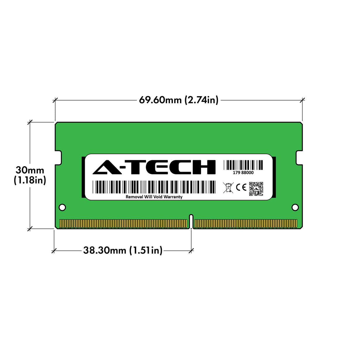 16GB Kit 3200MHz DDR4 SODIMM Laptop Memory A6918