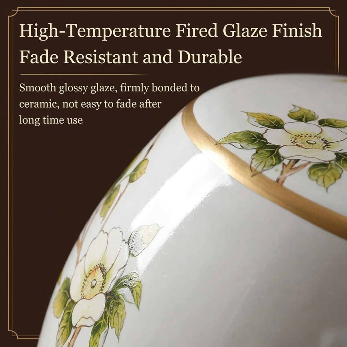 Hand-Painted Ceramic Drum Stool B9941