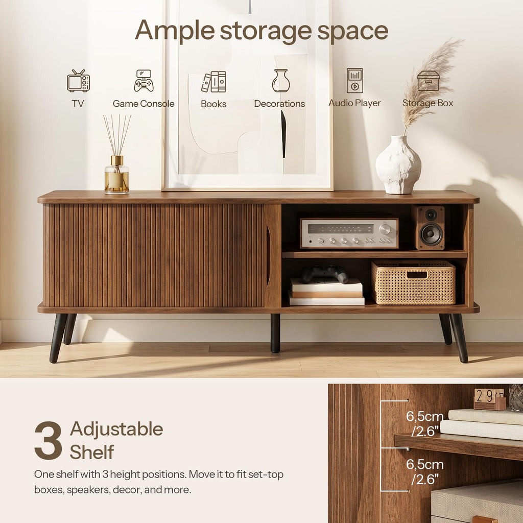 Mid Century Modern TV Stand with Storage F893552