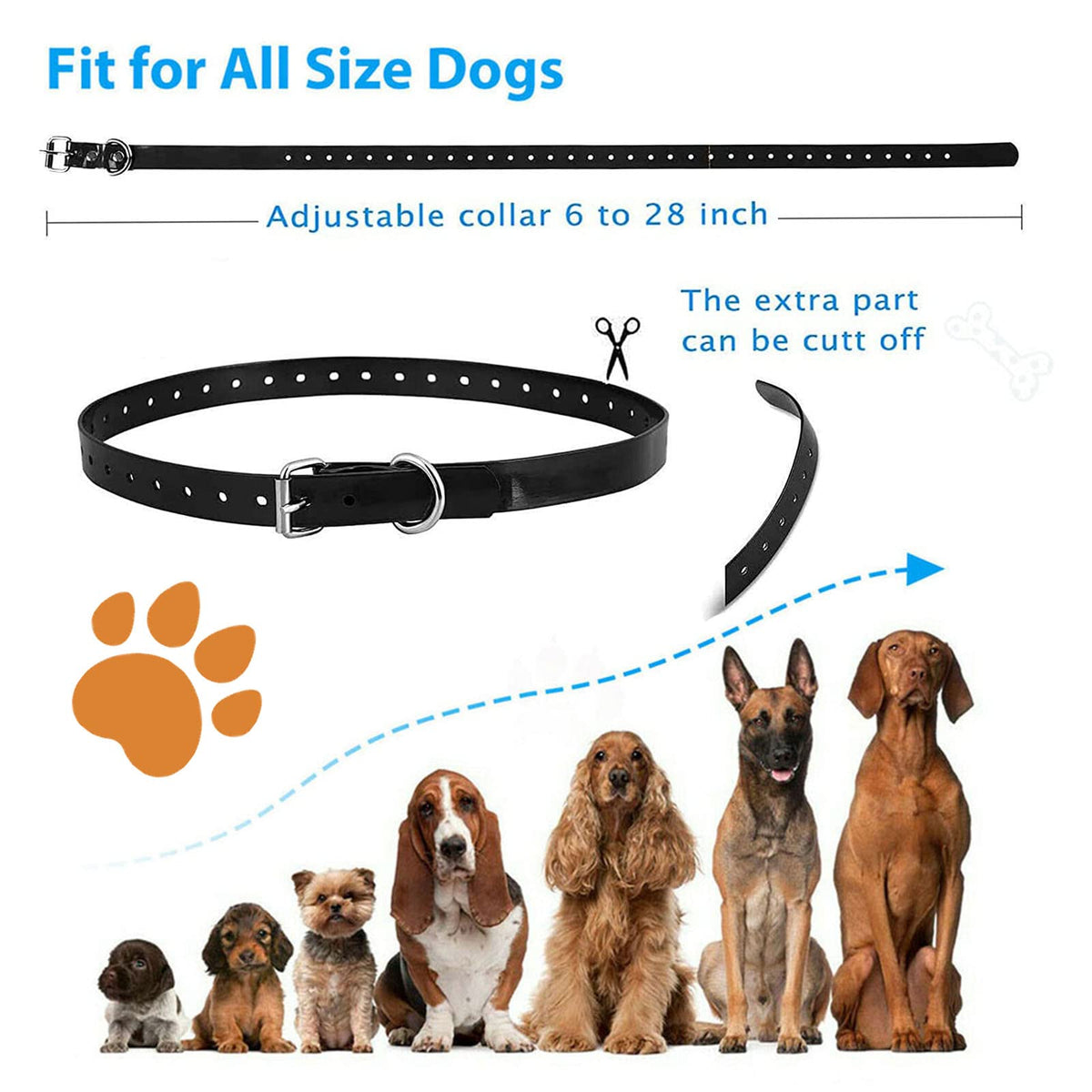 Electric Dog Fence, Aboveground Underground Pet Containment System, Covers up to 3/4 Acre, Waterproof Rechargeable Training Collar, Shock Tone Correction C558163