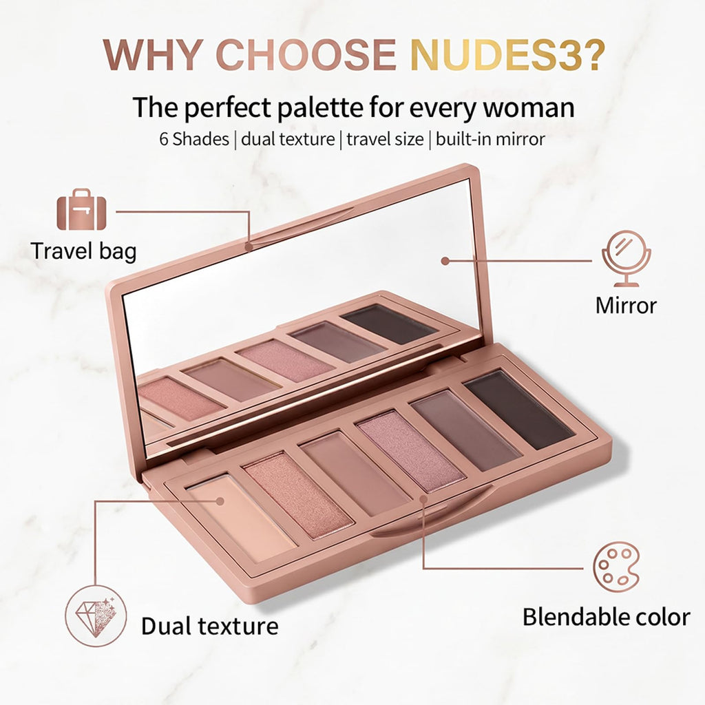 Mini 6 Color Matte & Shimmer Eyeshadow Palette M121