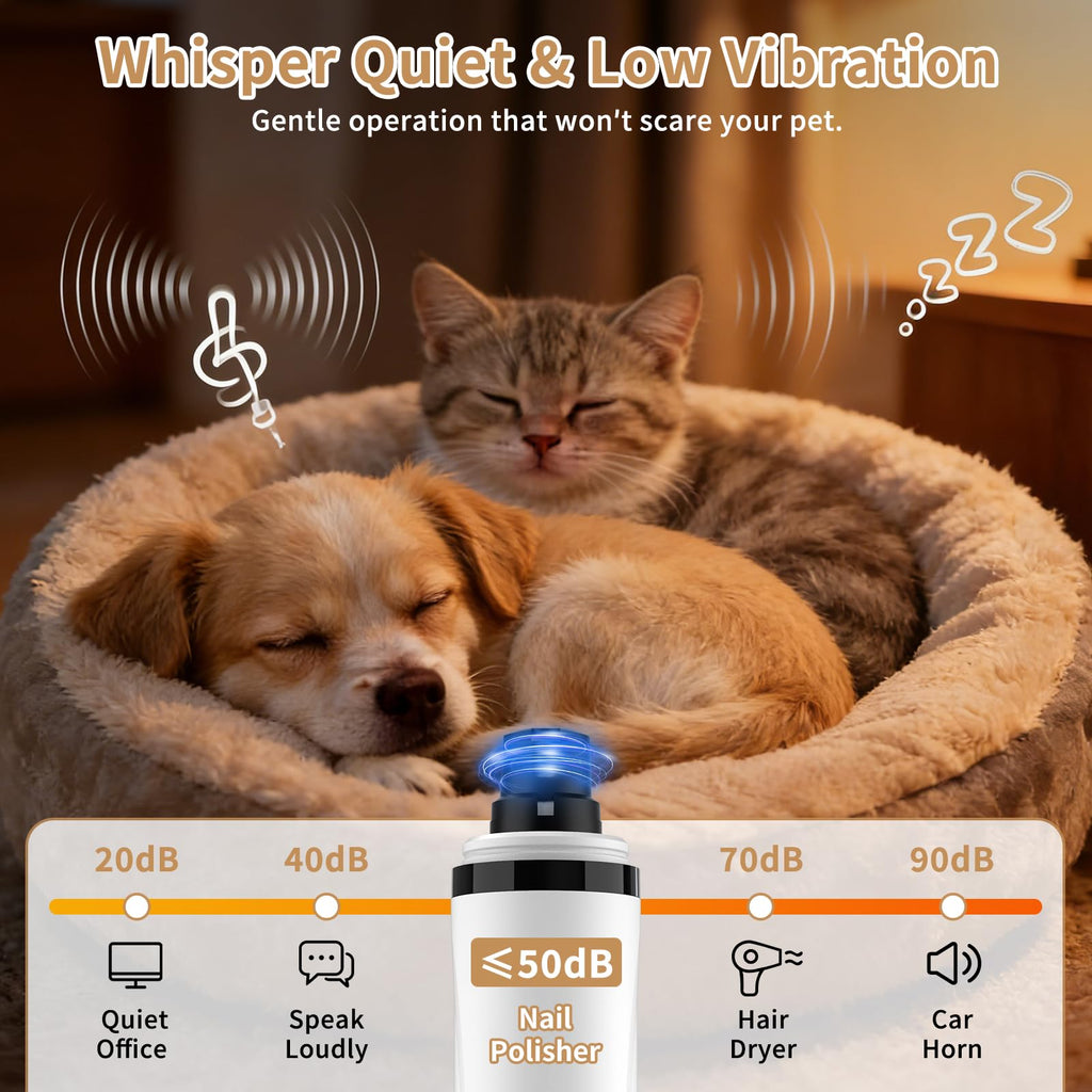Quiet Dog Nail Grinder with Guard & 2 LED Lights X851