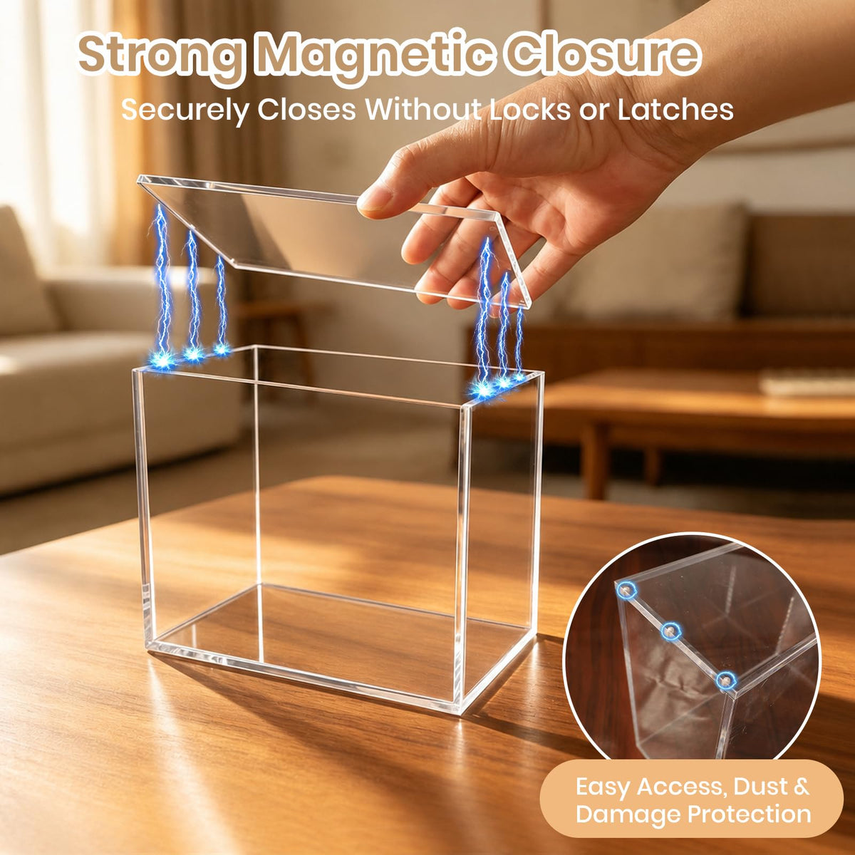Acrylic 5mm Thick Clear Magnetic Display Case M20242
