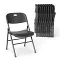 Folding Chairs Set of 10 Black E691