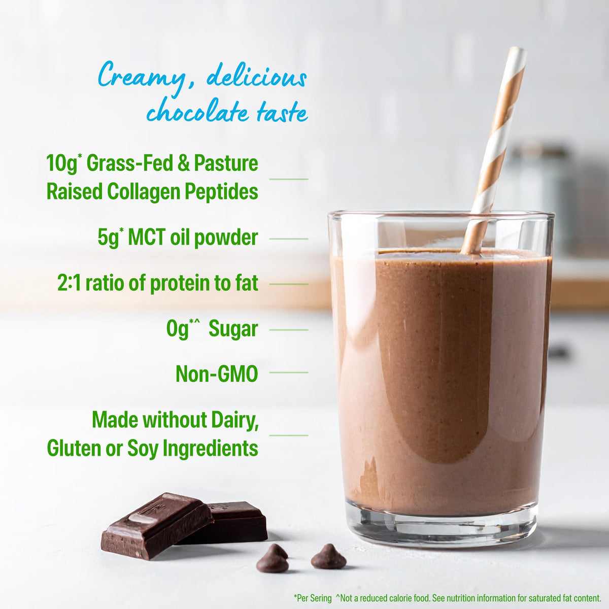 Chocolate Grass Fed Hydrolyzed Collagen Protein Powder T58392