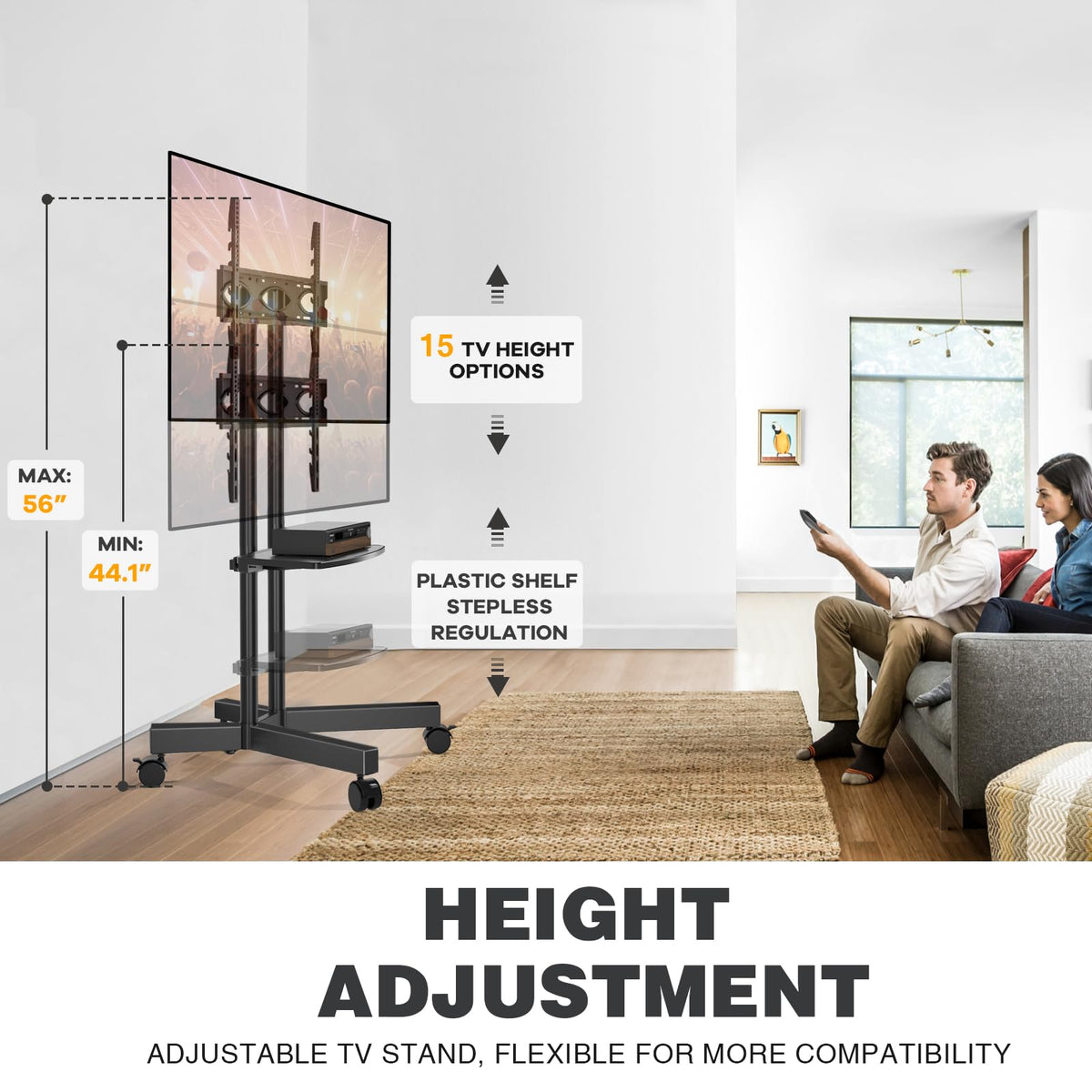 Mobile TV Stand with Wheels for 32-75 Inch TVs G8165