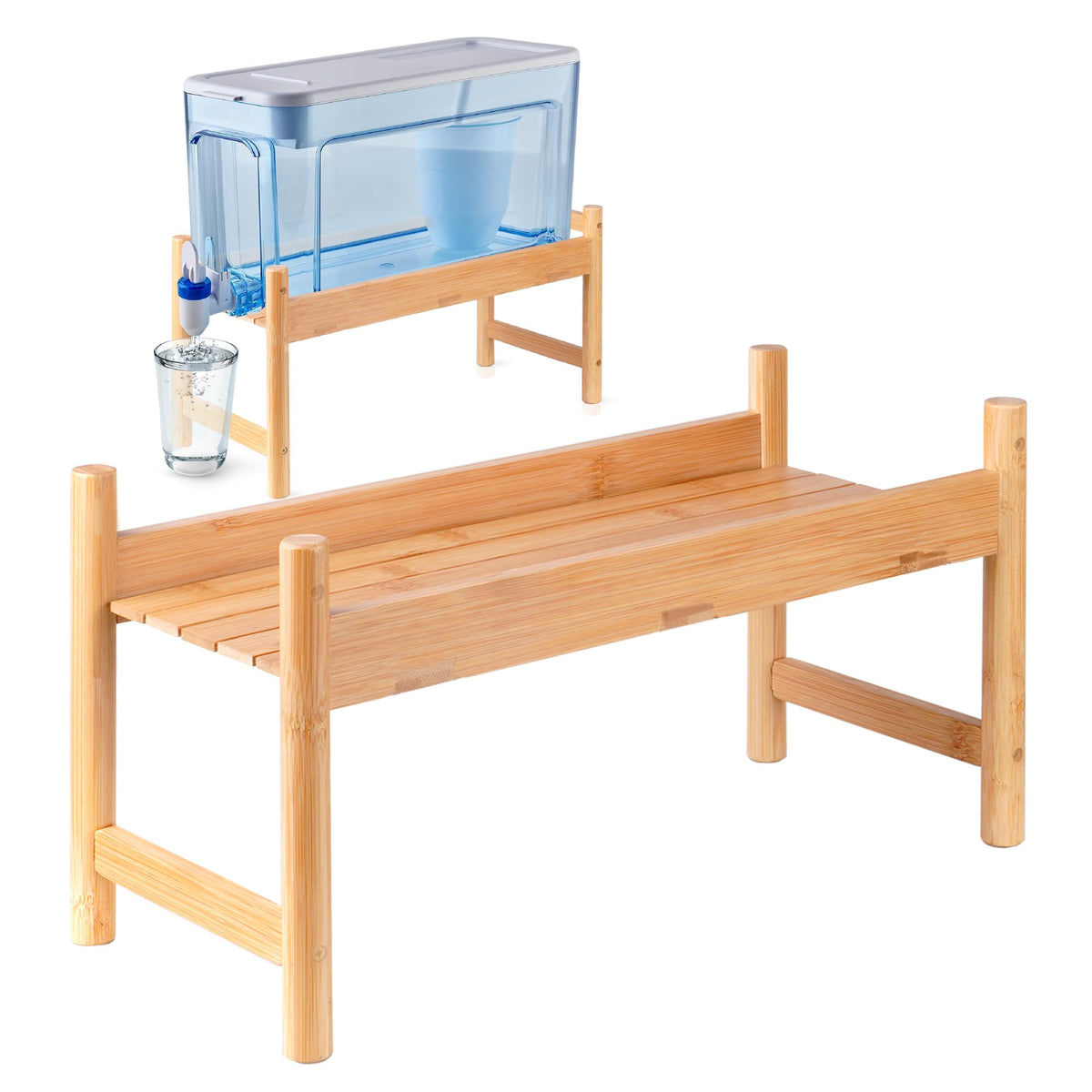 Bamboo Water Dispenser Stand H3435