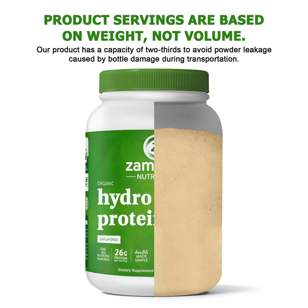 Organic Pea Protein Powder 2.62lbs I13550