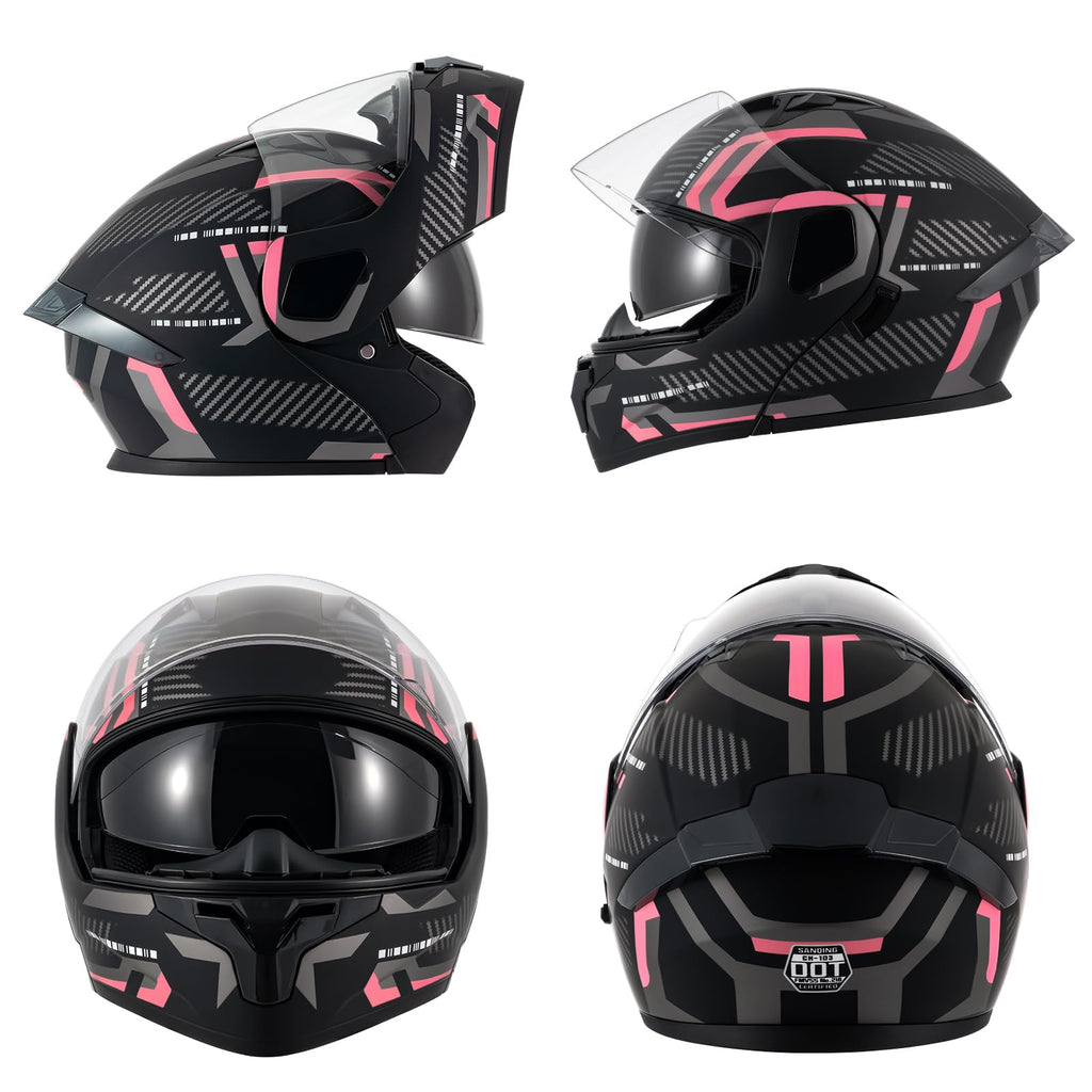 Modular Flip-Up Full Face Motorcycle Helmet S6555