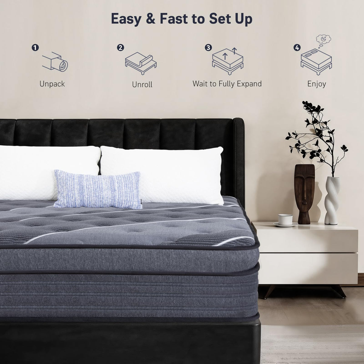 12 Inch Cooling Gel Memory Foam Hybrid Mattress M733