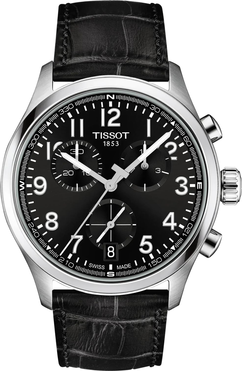 Black Dial 42mm Chronograph Watch T79373