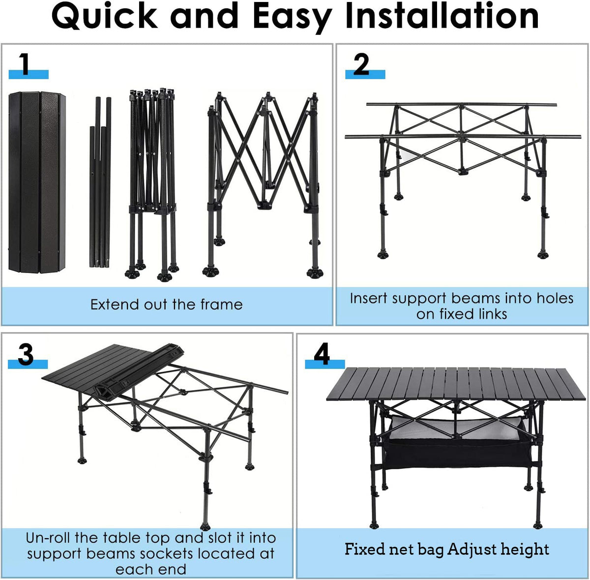 Adjustable Aluminum Camping Table V870